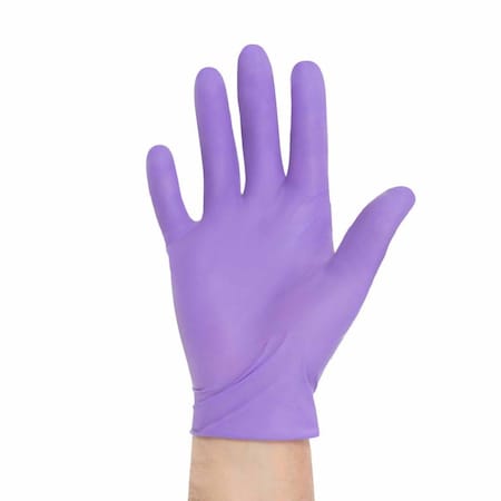 Purple Nitrile Disposable Gloves, Nitrile, M, 100 PK, Purple 55092